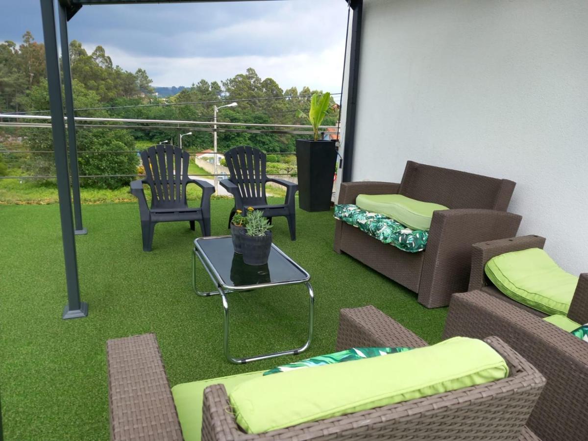 Ferienwohnung Casa Rocha Velha Con Terraza Y Piscina Particular Santiago de Compostela Exterior foto